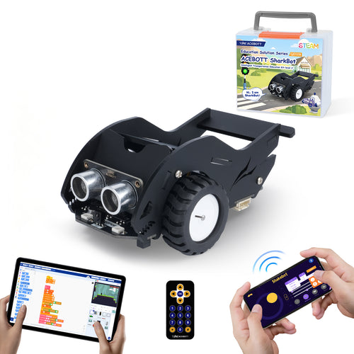 QE028 SharkBot Smart Car Kit Compatible with Arduino , Python & ACECode